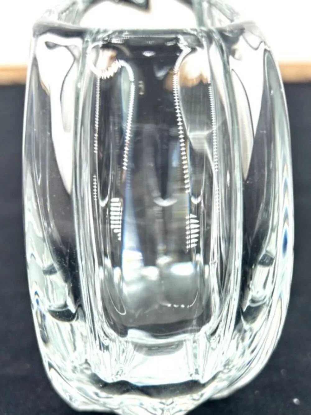 Orrefors Crystal Vase Etched Angel Girl with Flowers 4